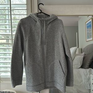 Lululemon Grey Teddy Coat Zip-up